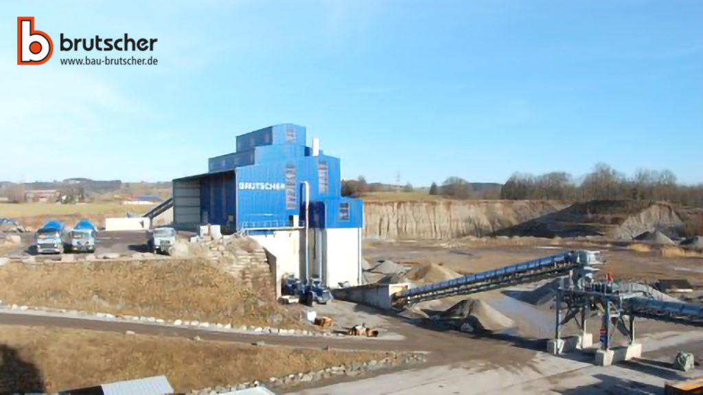 Brutscher Kieswerk mit Logo